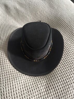 Sierra Black Western Cowboy Hat with Beaded Band